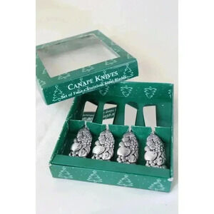 Canape Knives, spreaders, Butter or Cheese knives kitchenware club fruit motif